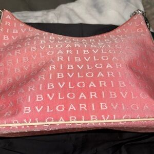 Preloved Bvlgari vintage shoulder bag pristine condition size 8X10” silver charm